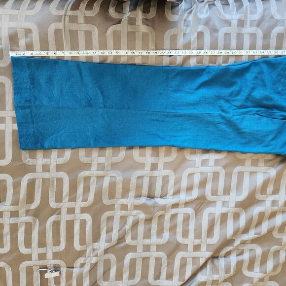 BANANA REPUBLIC TURQUOISE BLUE HIGH-RISE WIDE LINEN BLEND PANTS NEW SIZE 4 - Picture 8 of 11